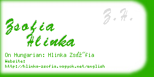 zsofia hlinka business card